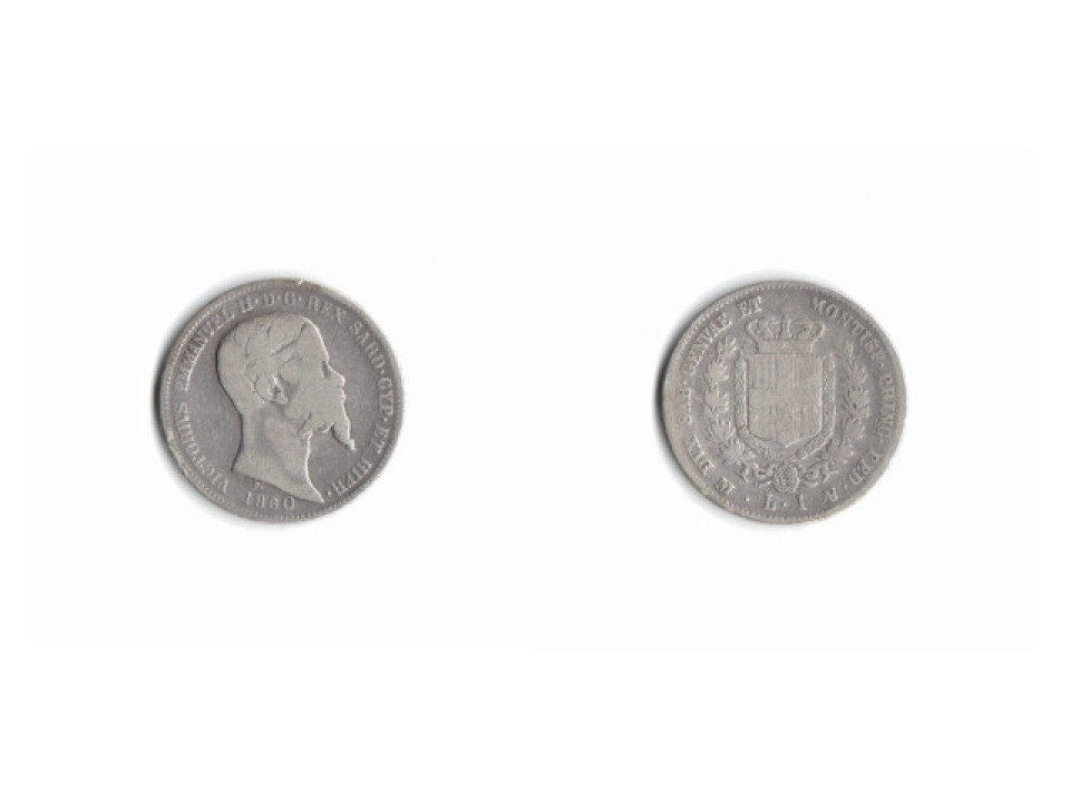 Vittorio Emanuele II, 1 Lira 1860, Milano