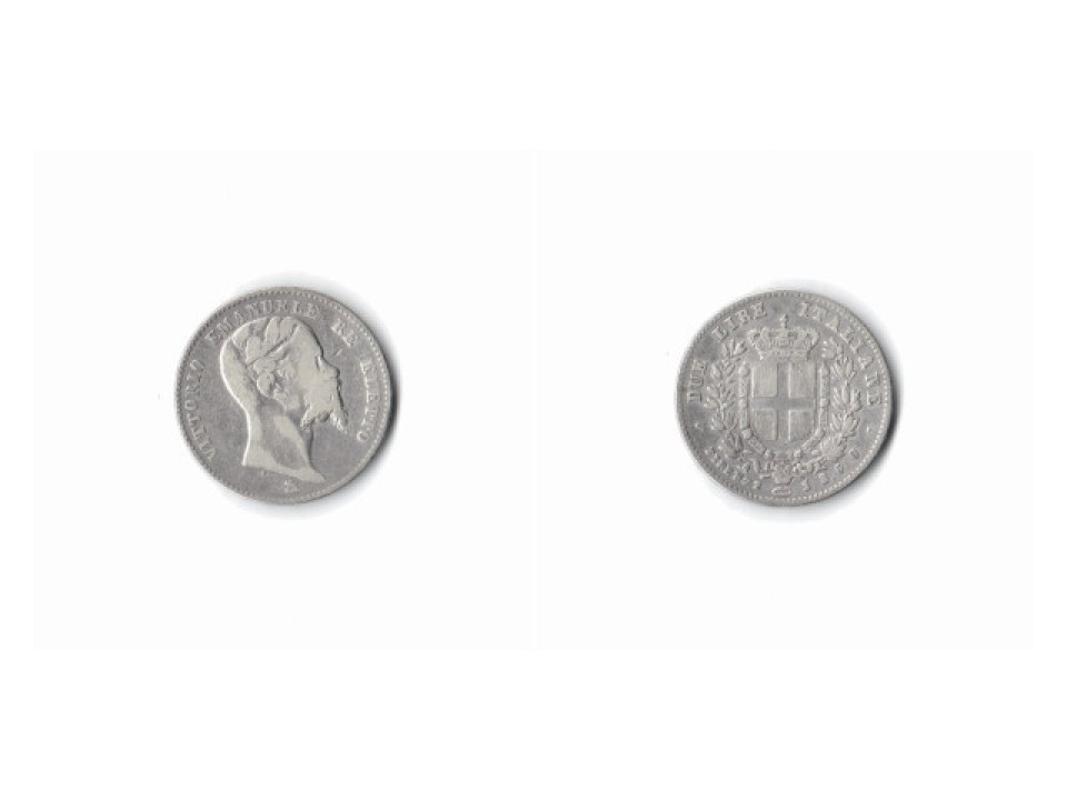 Vittorio Emanuele Re Eletto, 2 Lire 1860, Firenze