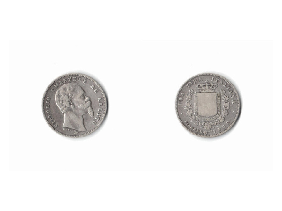 Vittorio Emanuele II, 1 Lira 1860, Firenze