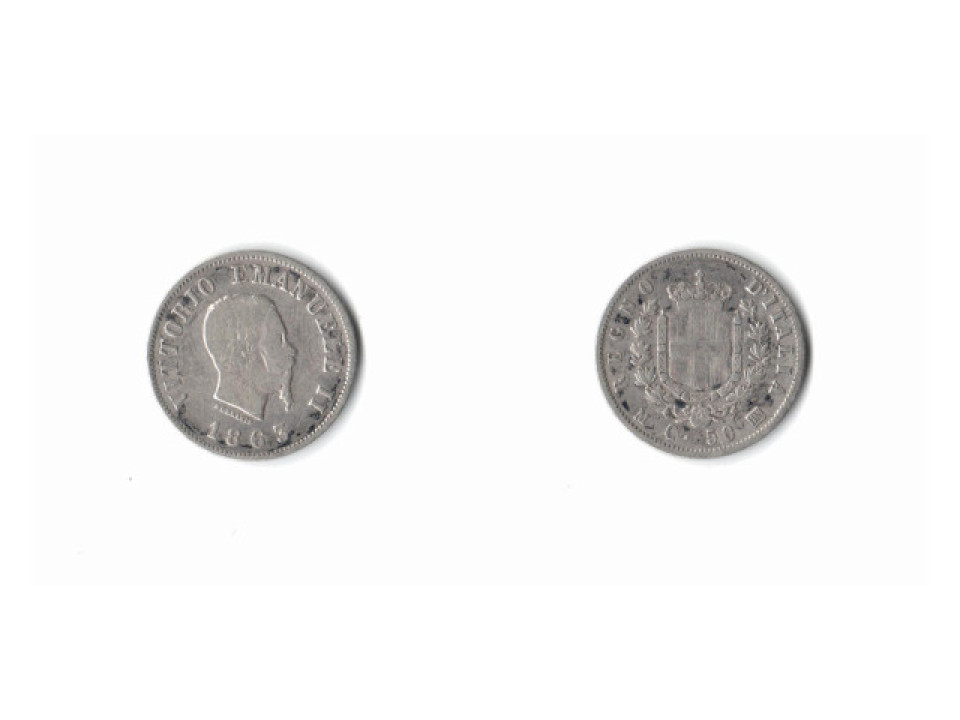 Vittorio Emanuele II. 50 Cent 1863, Milano