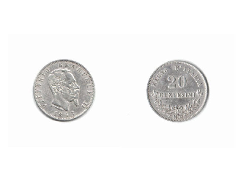Vittorio Emanuele II, 20 Cent 1863, Milano