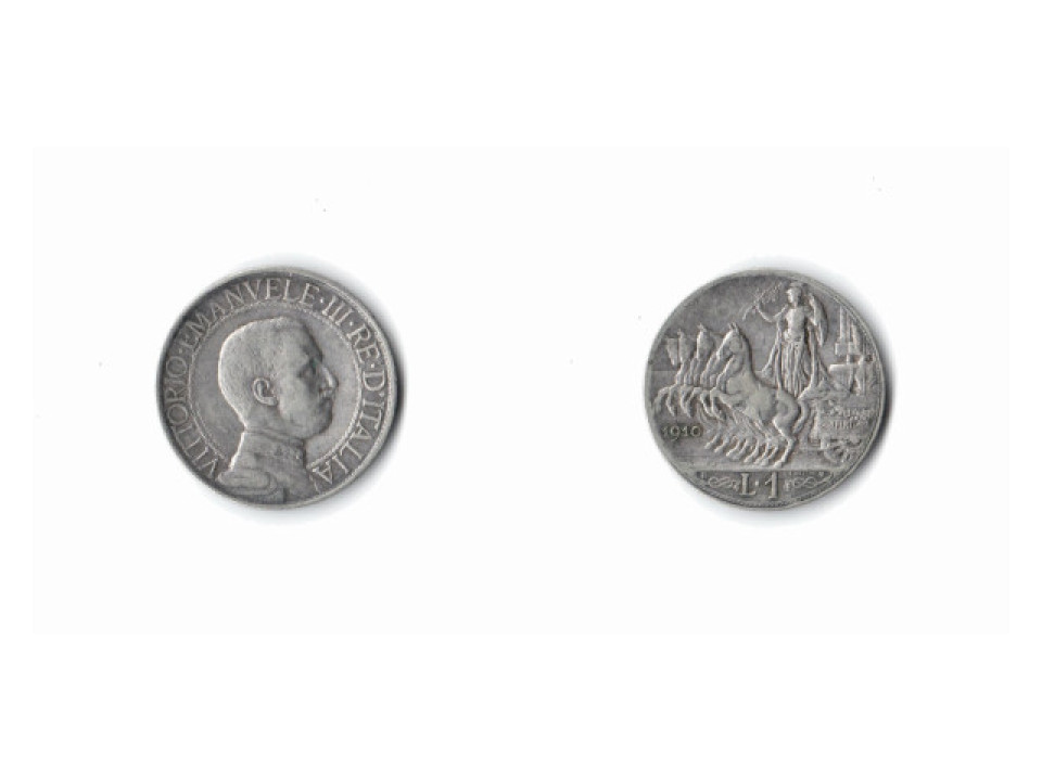 Vittorio Emanuele III, 1 Lira 1910, Rome