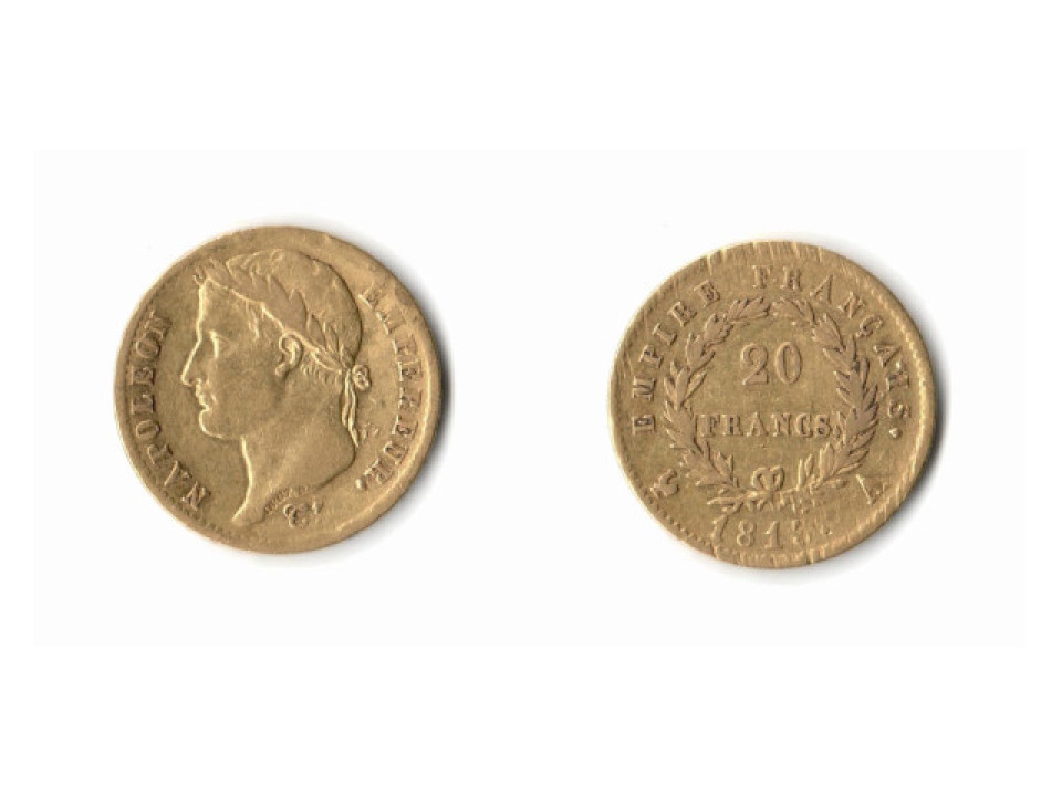 France, Napoleon Emperor, 20 Francs 1813 A