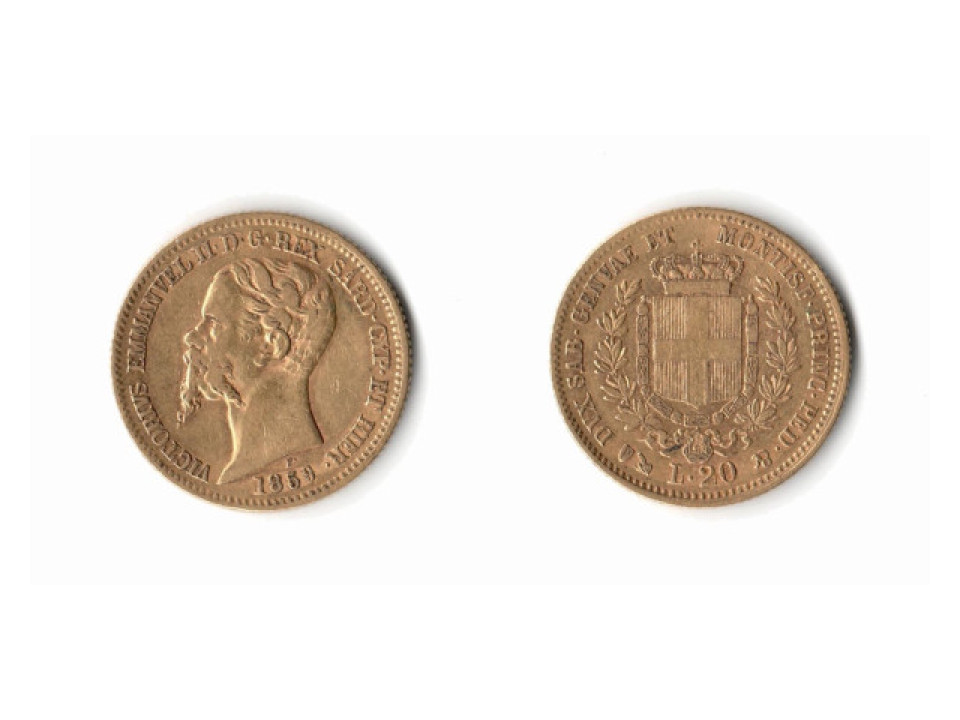 20 Lire 1859 Genoa