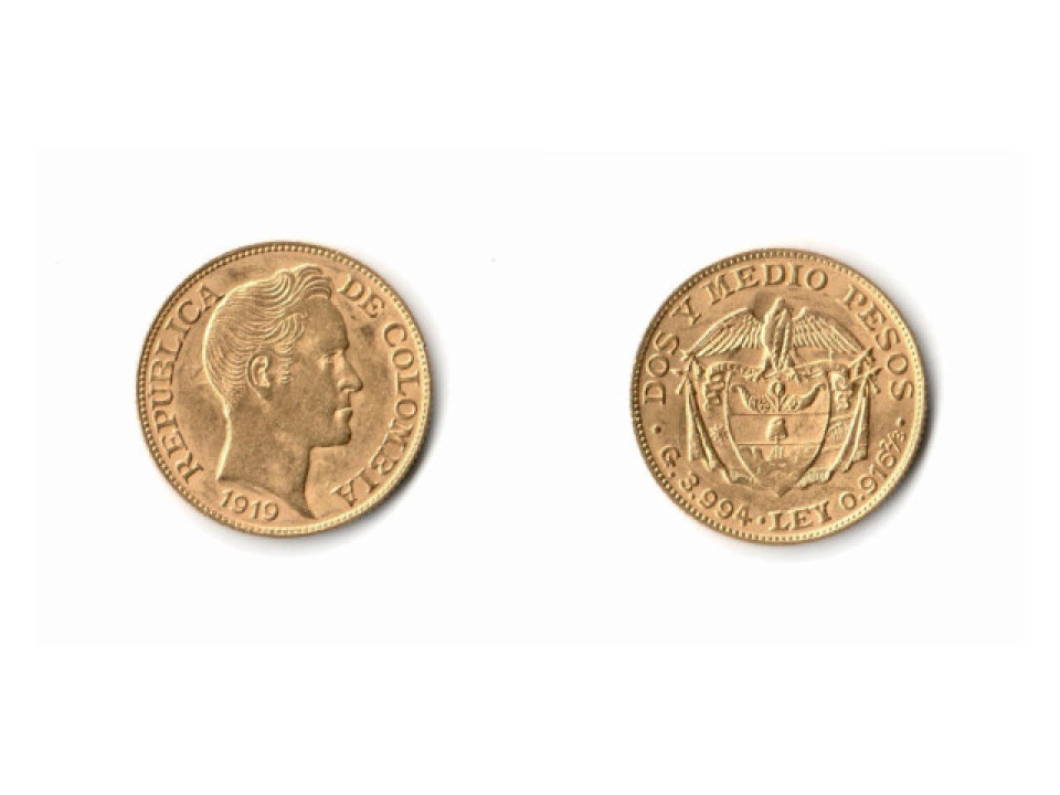 Colombia, Repubblica 2,5 Pesos 1919