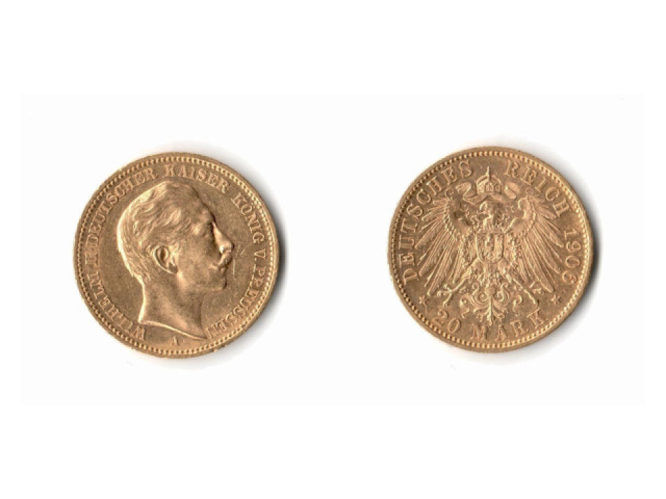 Germany - Prussia, Wilhelm II, 20 Marks 1906 A