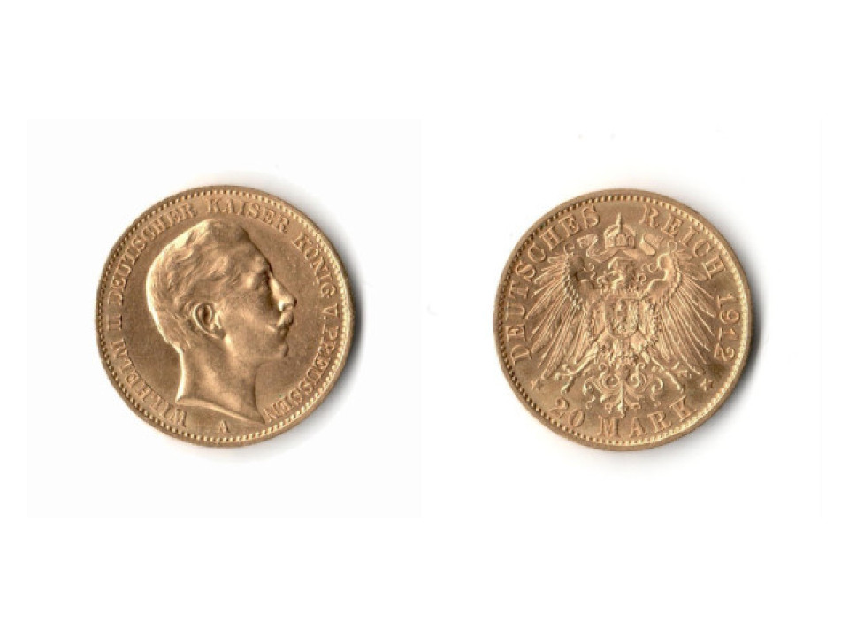 Germany - Prussia, Wilhelm II, 20 Marks 1912 A