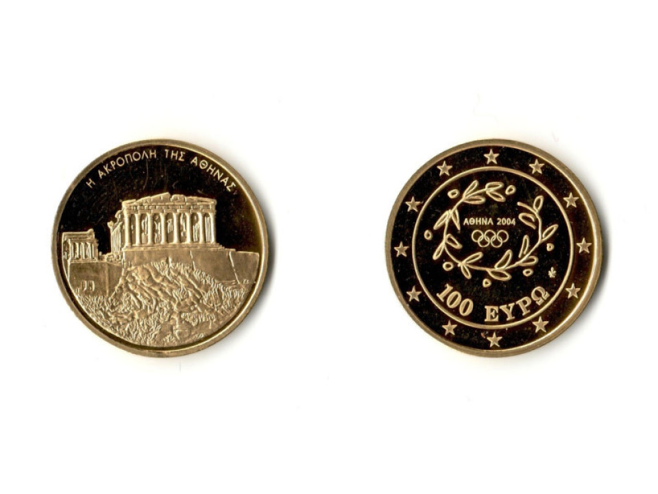 Greece, Olympic Games, 100 Euro 2004 FS Acropolis of Athens