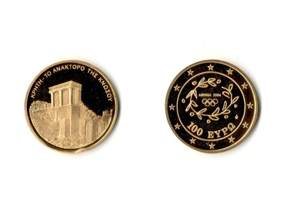 Grecia, Olimpiadi 100 Euro 2004 FS Palazzo di Cnosso