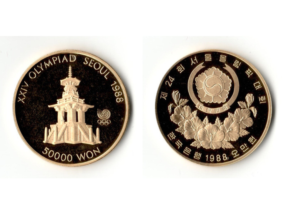 Korea, 50.000 Won 1988 Olimpiadi Seoul