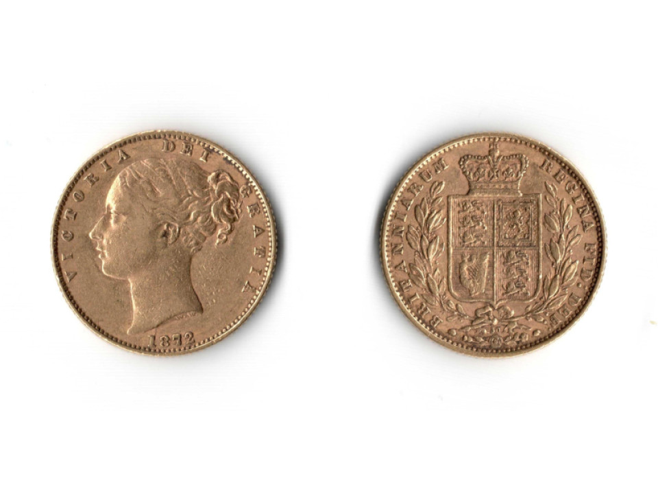 Gran Bretagna, Vittoria, 1 Sterlina 1872 Stemma