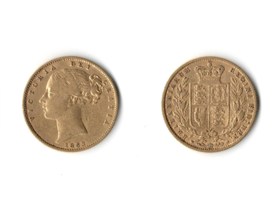 Gran Bretagna, Vittoria, 1 Sterlina 1853 Stemma