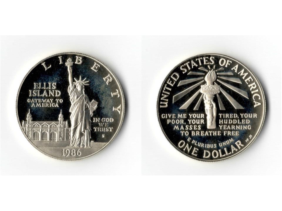 United States, 1986 Set of 3 Coins, Statue of Liberty