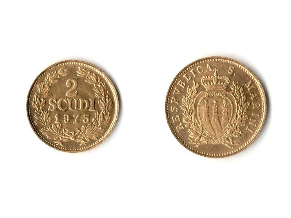 San Marino, 1 + 2 Scudi d'oro 1975