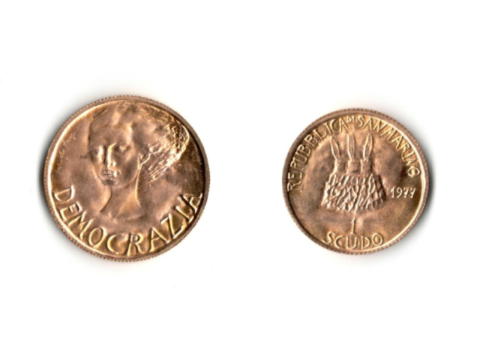 San Marino, 1 + 2 Scudi d'oro 1977