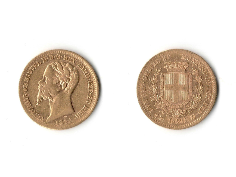 Kingdom of Sardinia, 20 Lire 1856 Genoa
