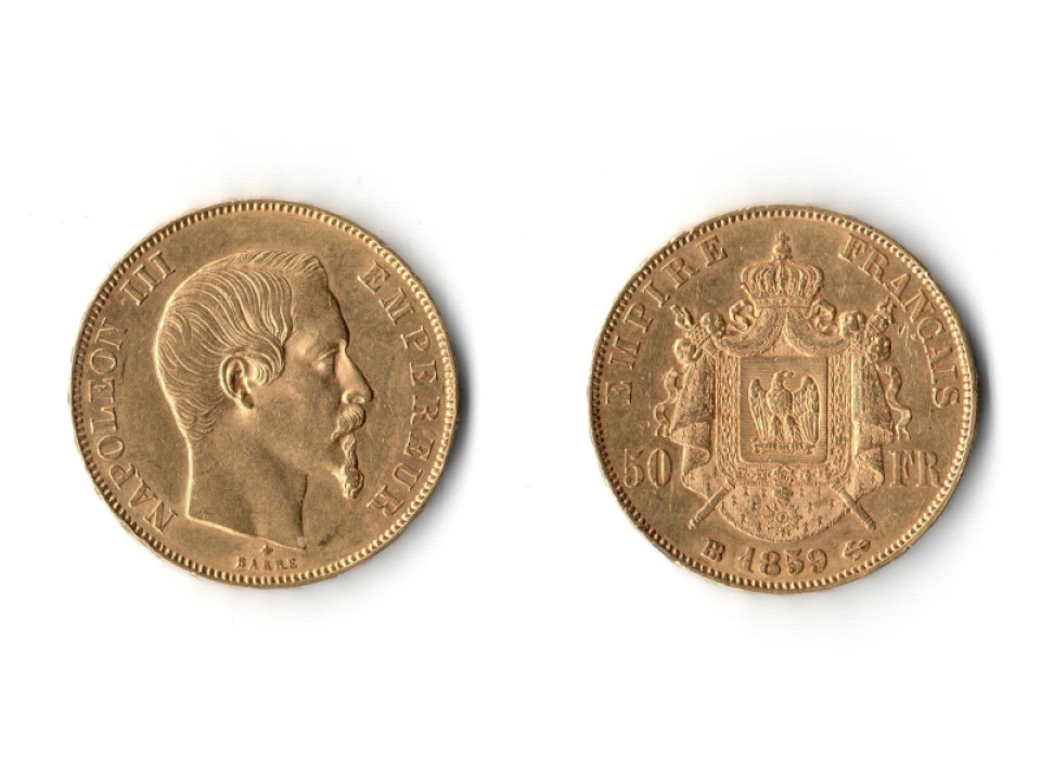 Francia, Napoleone III 50 Franchi 1859 BB