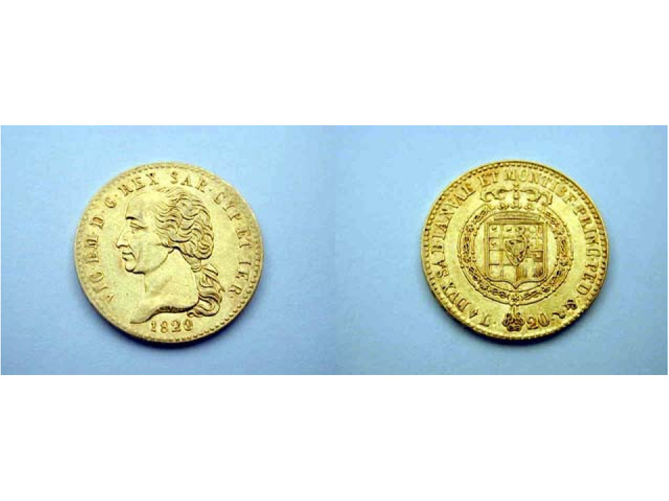 Vitt. Eman. I, 20 Lire 1820 Torino
