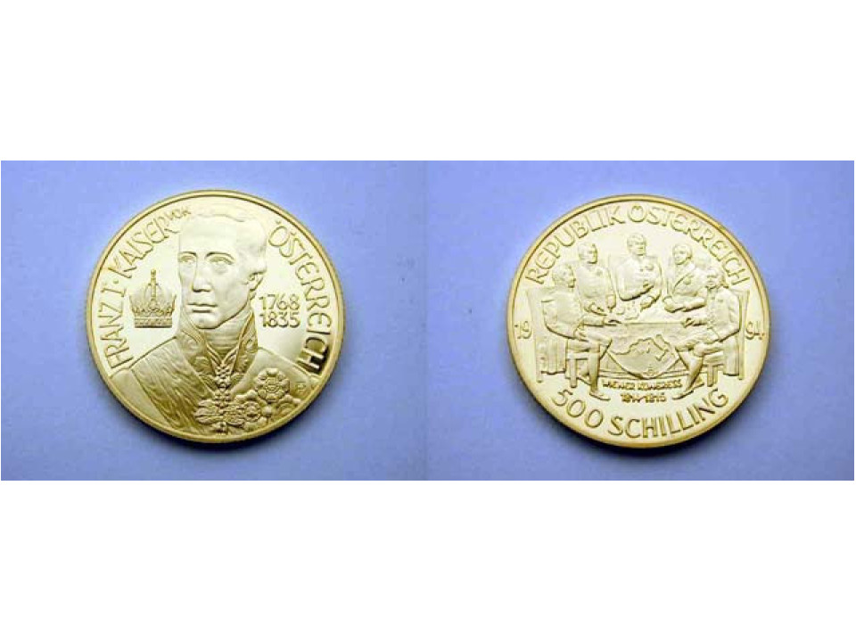 Austria, 500 Schilling 1994 Congress of Vienna