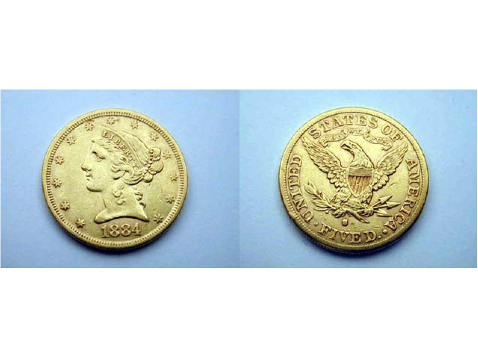 United States, 5 Dollars 1884 San Francisco (Liberty)