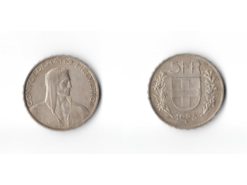 Switzerland, 5 Francs 1925