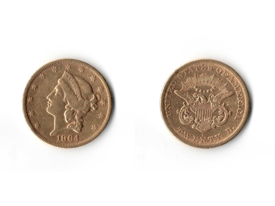 Stati Uniti, 20 Dollari 1864 San Francisco