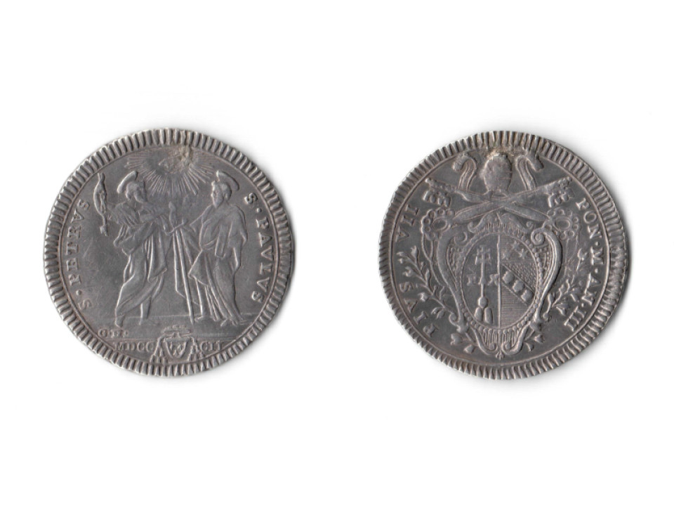 Papal States, Pius VII, Testone 1802