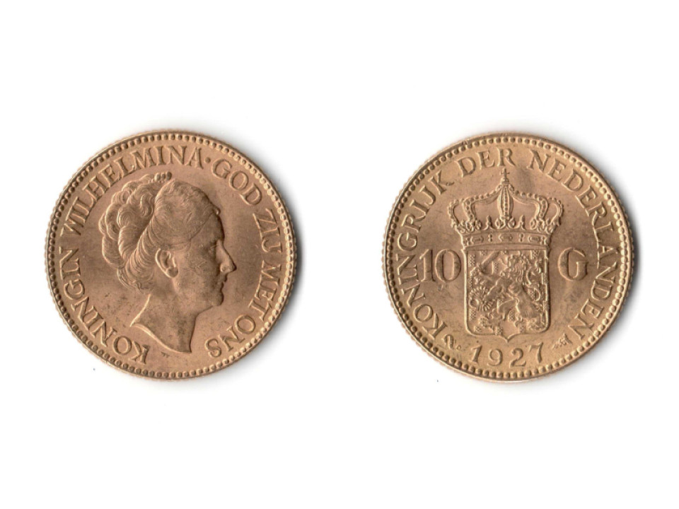 Netherlands, Wilhelmina, 10 Gulden 1927 (4th type)