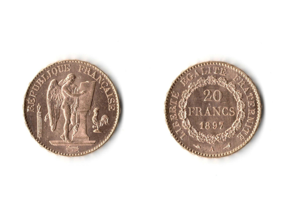 France, 20 Francs 1897 A