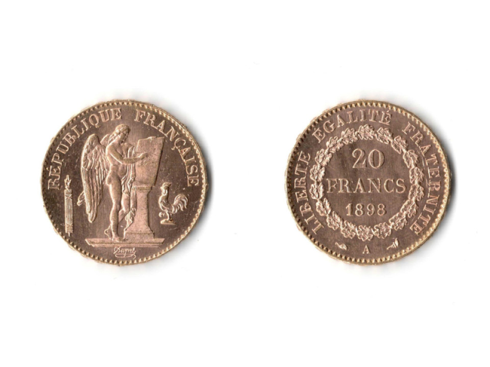 France, 20 Francs 1898 A