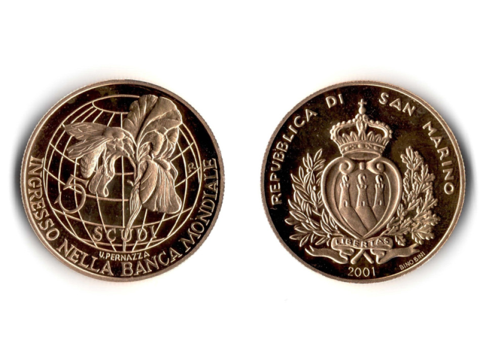 San Marino, 5 Scudi 2001