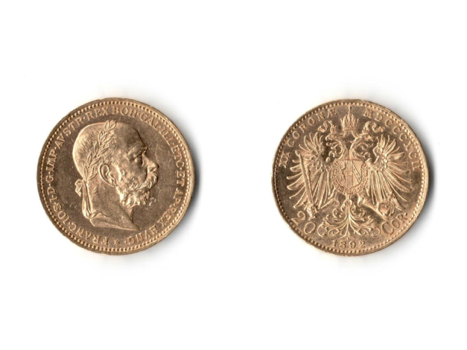 Austria, 20 Corona 1892