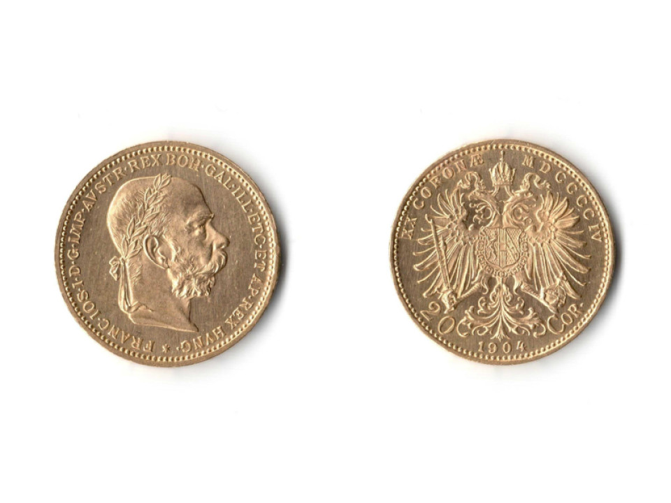 Austria, 20 Corone 1904