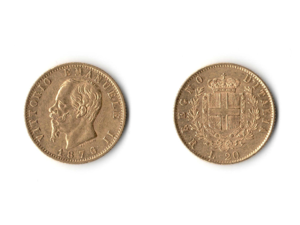 Vittorio Emanuele II, 20 Lire 1876 Rome