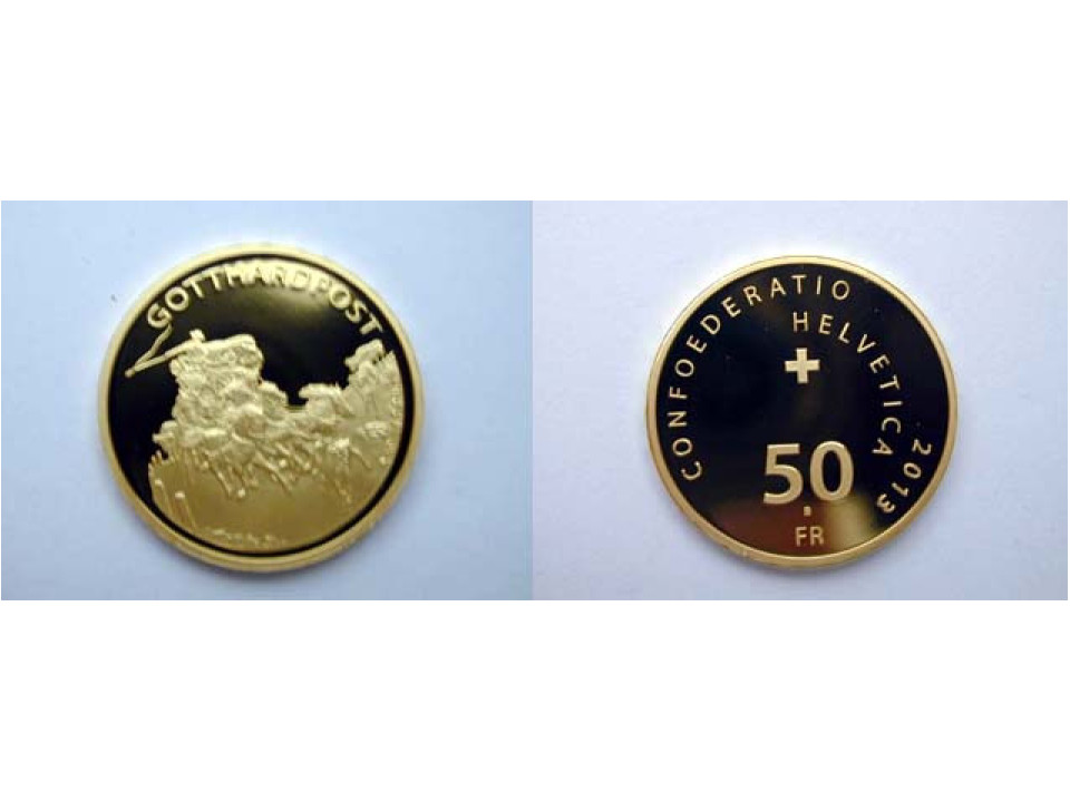Svizzera, 50 Franchi 2013 Gotthardpost
