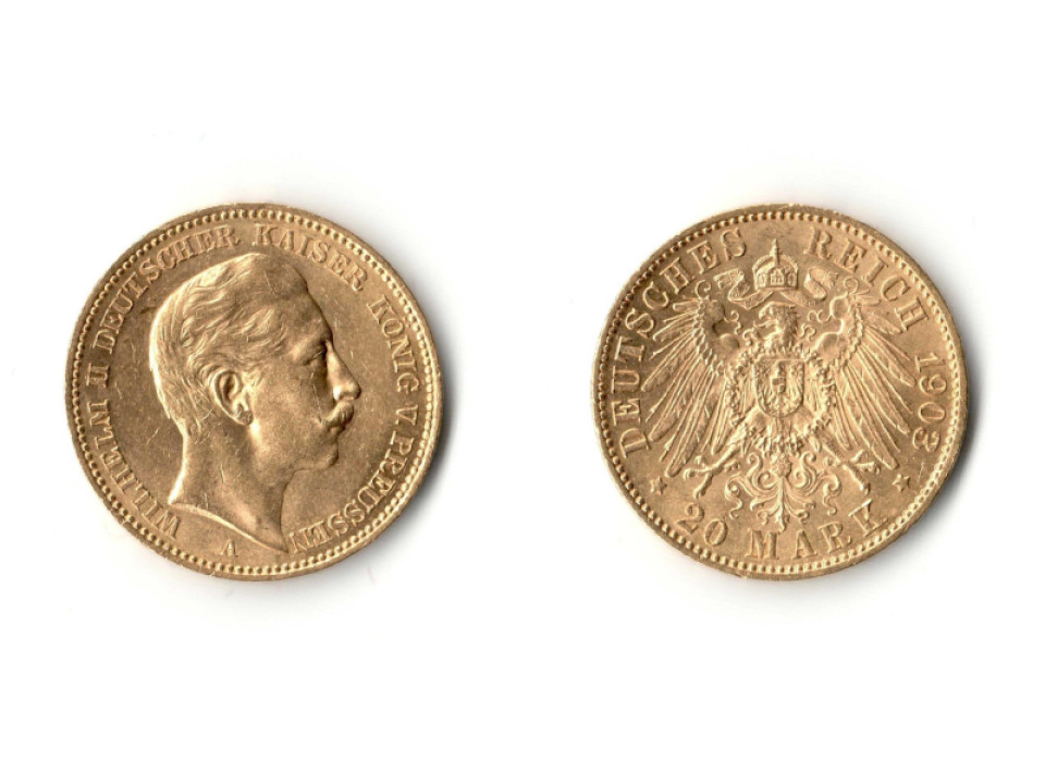 Germany, Prussia, Wilhelm II, 20 Marks 1903 A