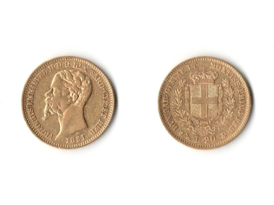 20 Lire 1851 Genoa
