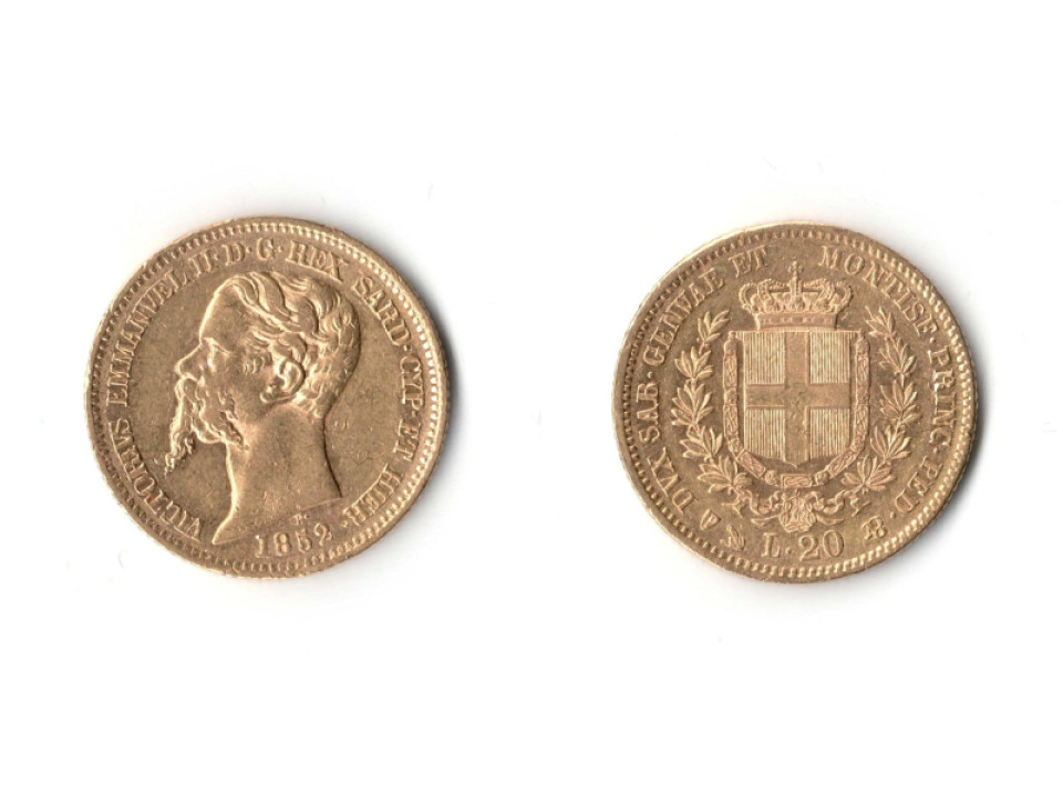 20 Lire 1852 Genoa