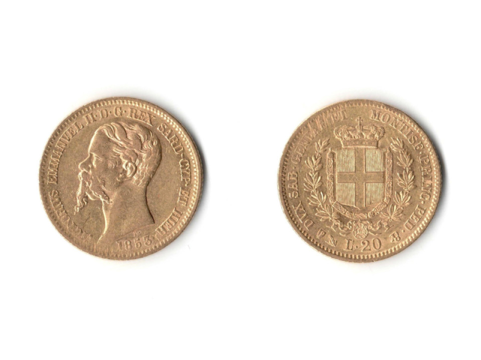 20 Lire 1853 Genoa