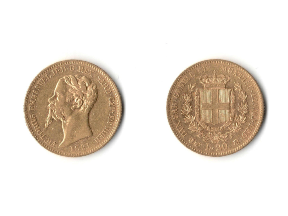 20 Lire 1861 Turin