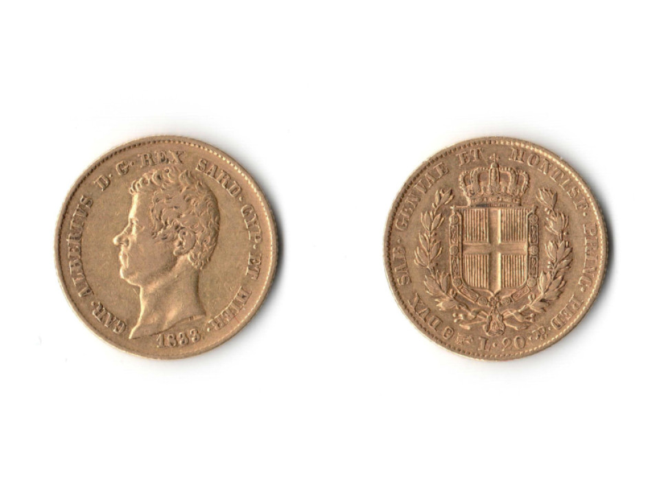 Carlo Alberto, 20 Lire 1833 Torino