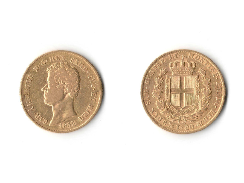 Carlo Alberto, 20 Lire 1835 Genova