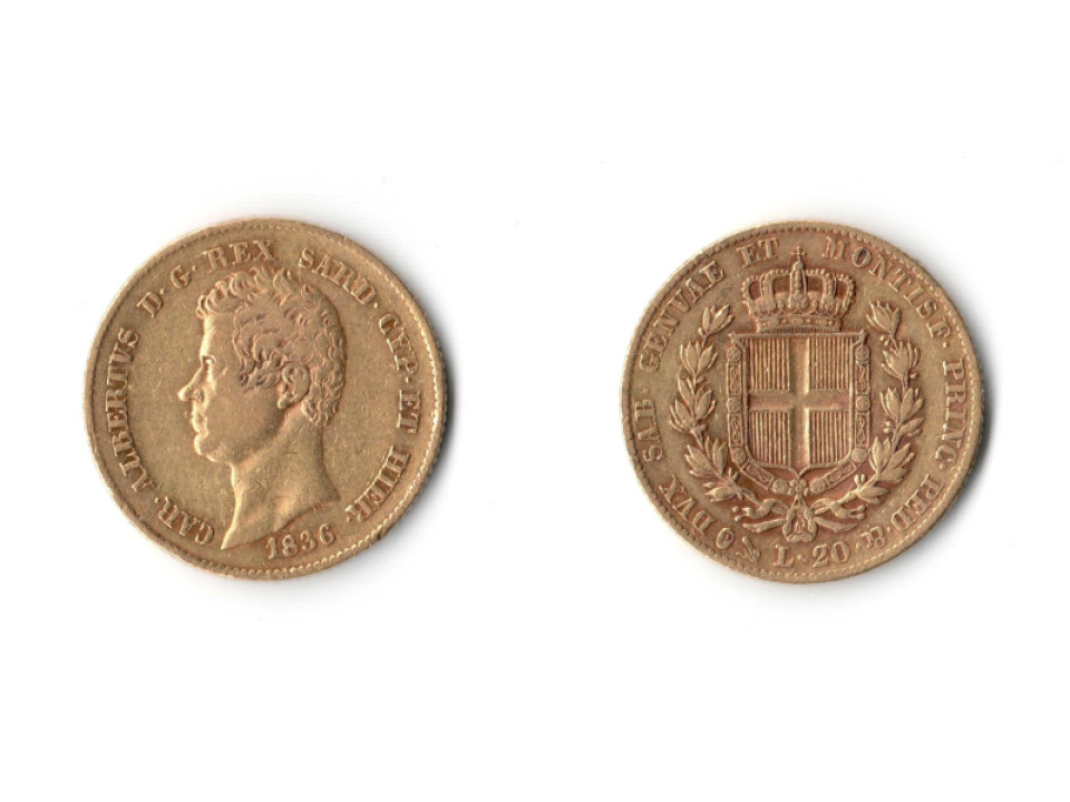 Carlo Alberto, 20 Lire 1836 Genova