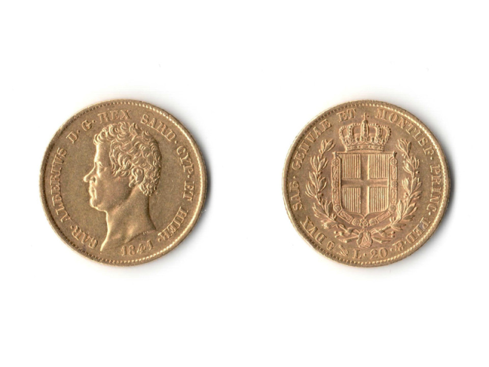 Carlo Alberto, 20 Lire 1841 Genoa