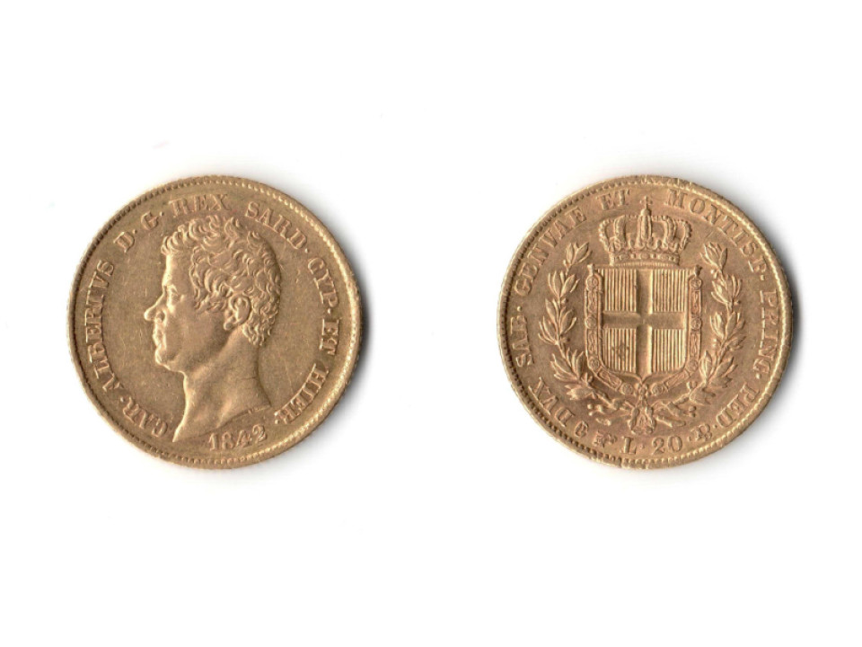 Carlo Alberto, 20 Lire 1842 Torino
