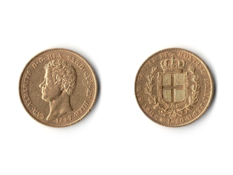 Carlo Alberto, 20 Lire 1847 Turin