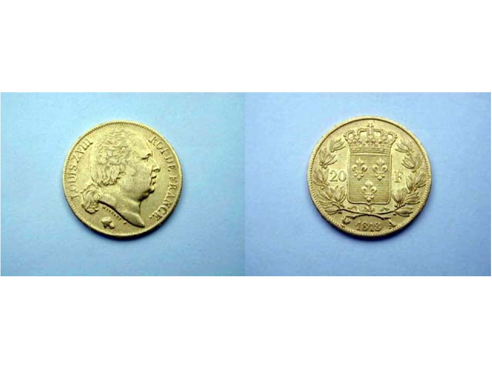Francia, Luigi XVIII 20 Franchi 1818 A