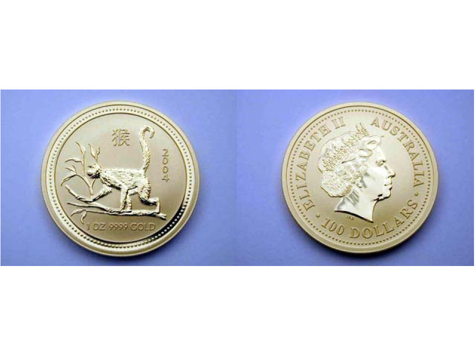 Australia, 100 Dollars 2004 Monkey