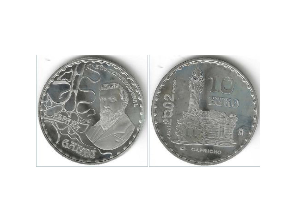 Spagna, 10 Euro 2002 Gaudí - El Capricho