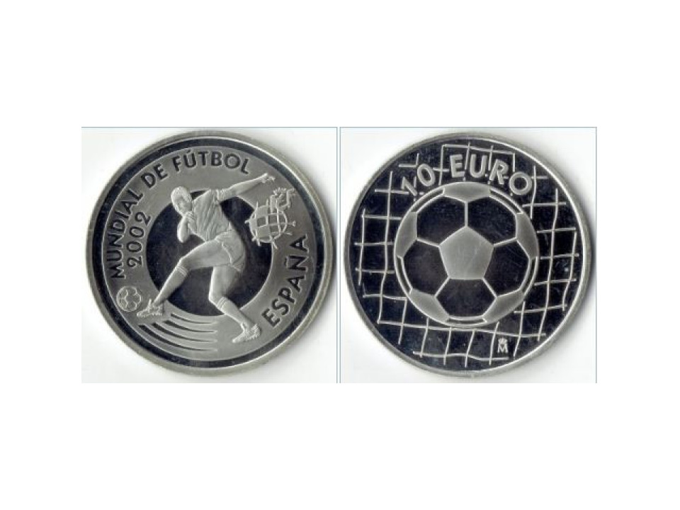 Spagna, 10 Euro 2002 - Coppa del Mondo FIFA 2002, palla